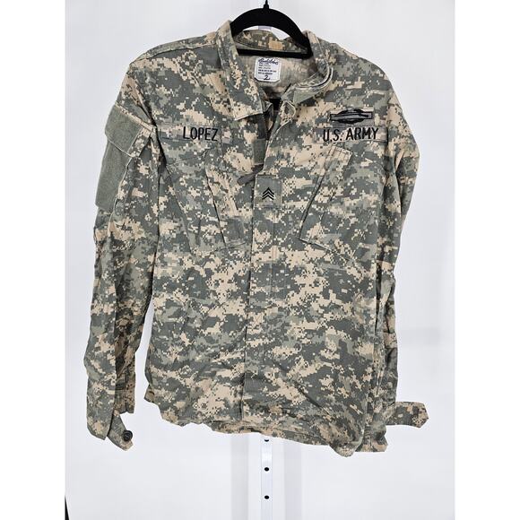 US Army Uniform Jacket Size Small Long Digital Camouflage Utility Coat - Picture 1 of 4